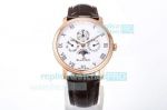 Swiss Copy Blancpain Villeret Quantieme Perpetuel 6656 Rose Gold Watch White Dial